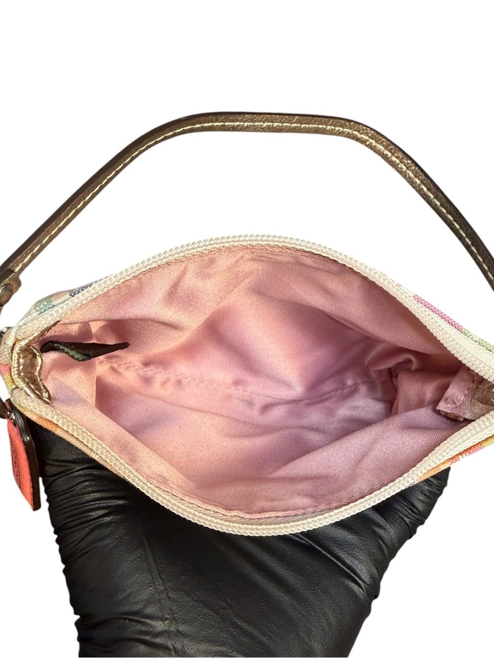 Coach Poppy Glam Madras Plaid Wristlet (A456) - Picture 10 of 11